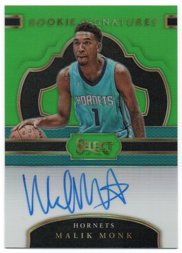 2017-18 Select Rookie Signatures Prizms Neon Green RC Auto /65 Pick Any - Picture 4 of 5