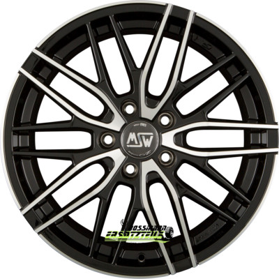 4x MSW MSW 72 gloss black full polished 8x18 ET40 - LK5/114.3 ML73.1 Felge Alu