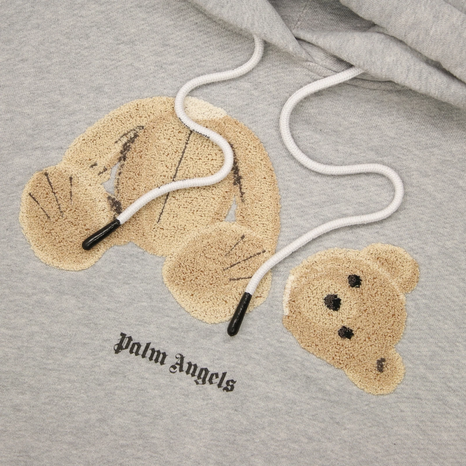 Felpa con cappuccio Palm Angels Kill Bear taglia large donna grigia