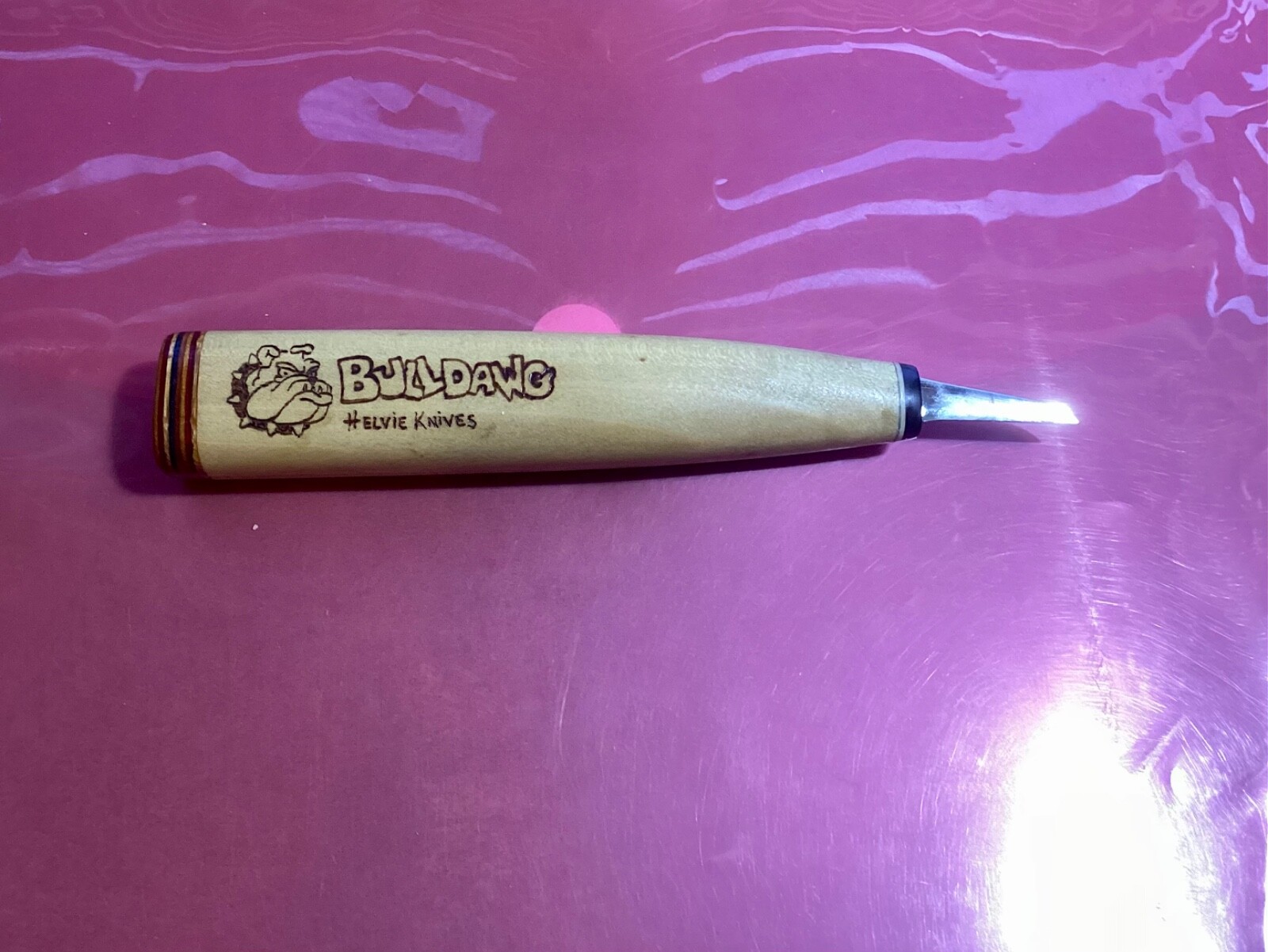 Helvie BULLDAWG Wood Carving Knife 1 1/4” blade with sheath. eBay