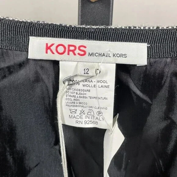 全新 Michael Kors 裙子 女式 12 灰色 编织 — 第 4/4 张图片