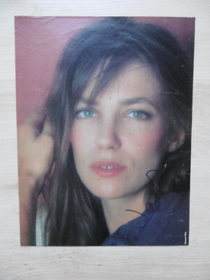 Jane Birkin Autogramm signed A4 Magazinbild