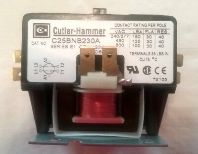 Cutler-Hammer C25BNB230A Contactor. 110/120VAC. NEW in box. Free Shipping