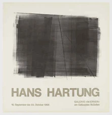 HANS HARTUNG German Artist 1966 Original Vintage Lithograph Poster