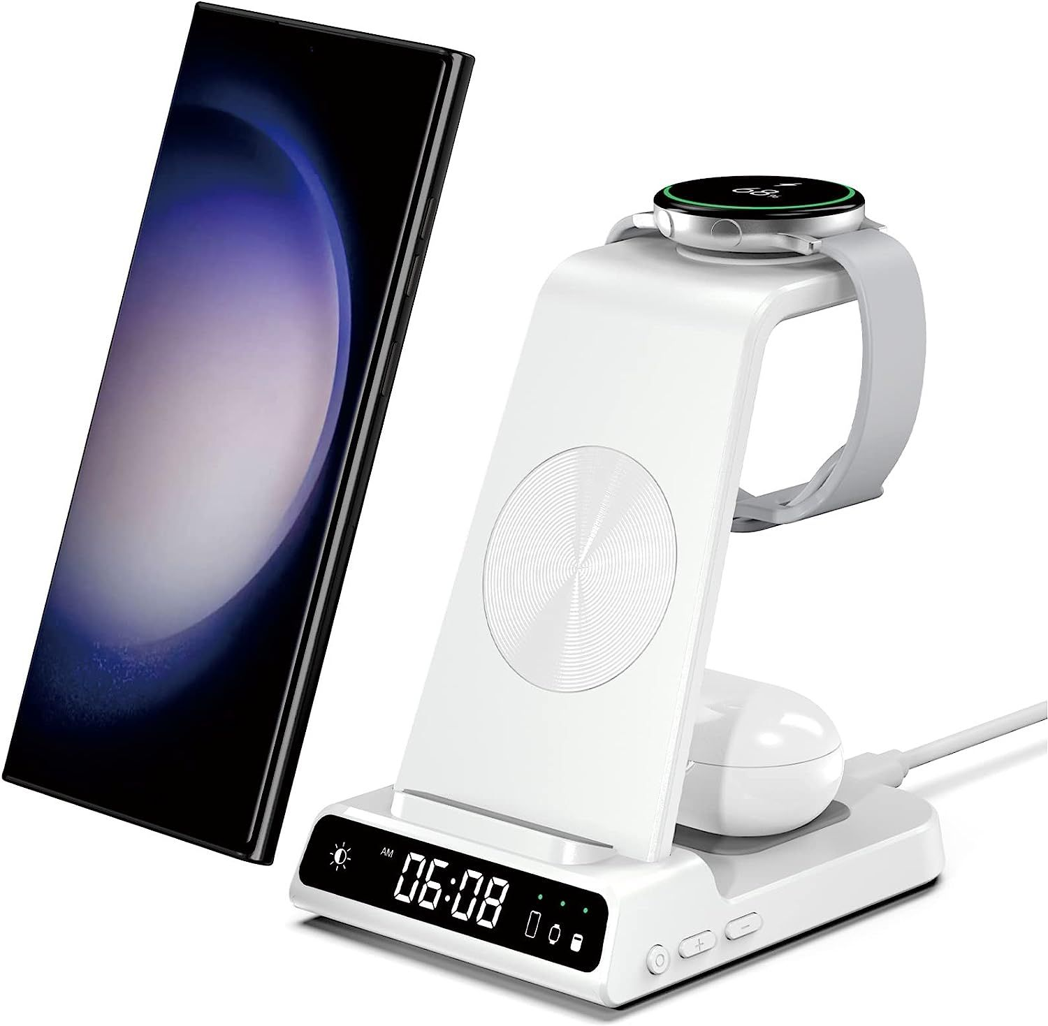 Samsung S23 Ultra Wireless Charging Station in White-image