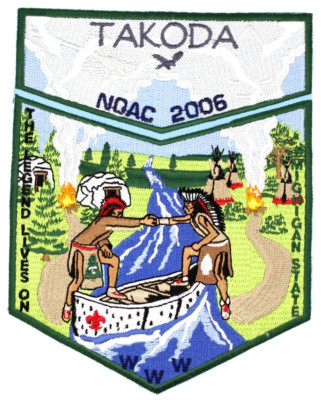 2006 NOAC Takoda Lodge 146 Flap Set Glacier's Edge Council Patch Wisconsin OA WI