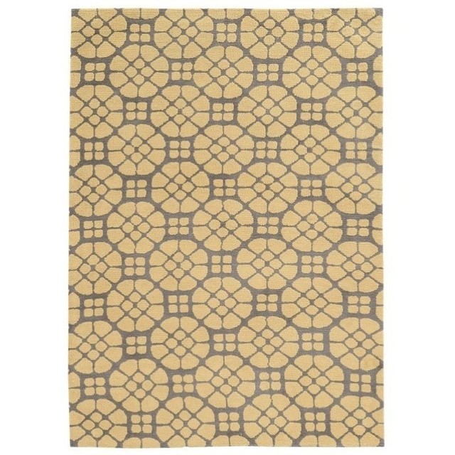 Linon Transitional Geo 5' ' Rectangle Area Rugs With Grey Finish ...