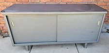 VINTAGE 1950's STEELCASE TANKER CREDENZA 60"x19.5"x29 RARE POINTED FEET FREESHIP