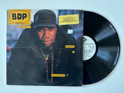 BOOGIE DOWN PRODUCTIONS - EDUTAINMENT - OG '90 VINYL LP PROMO - JIVE RECORDS