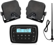 Herdio Marine Radio Receiver Bluetooth System Kit AM/FM Stereo Seakers+ Antenna