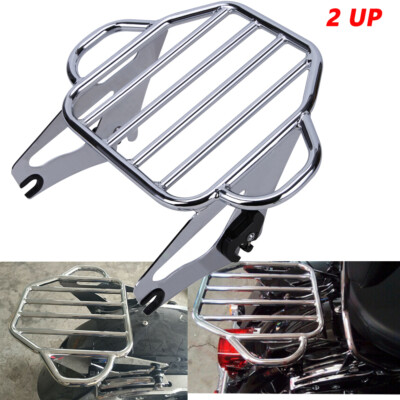 2-UP Detachable Luggage Rack For Harley Touring Electra Glide Road King 2009-UP