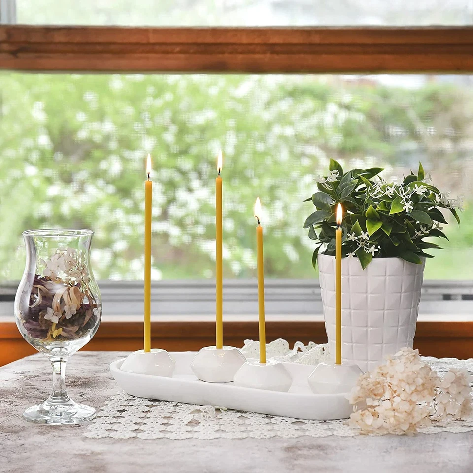 300 velas cónicas naturales 100 % puras de cera de abejas (8") aroma a miel natural a granel Foto 3 de 4