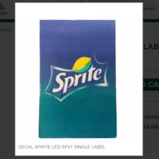 DECAL SPRITE LED SFV1 SINGLE LABEL # COC-LED18-SPR-3