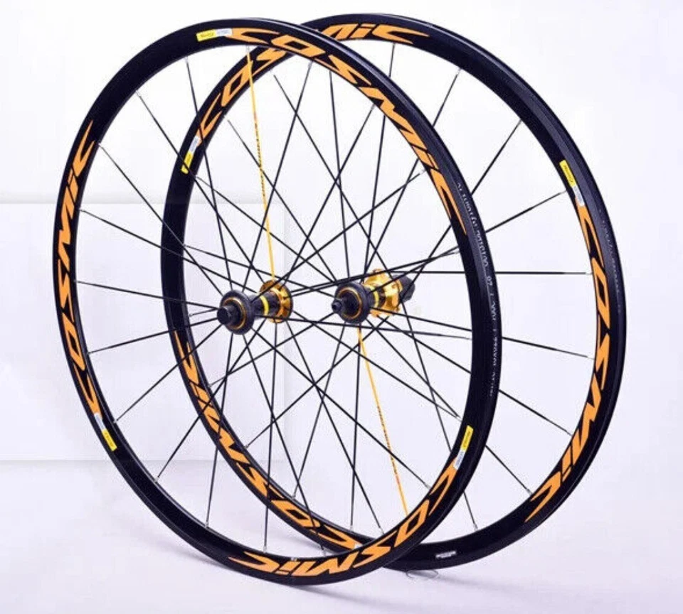 700c Road Bike Wheelset Carbon Fiber Hub Bearing Straight Line V / C Brake 30mm - Image 3 of 4