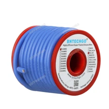 12 Gauge Flexible Silicone Wire Blue 25 ft 600V 200 deg C Tinned Copper Wire