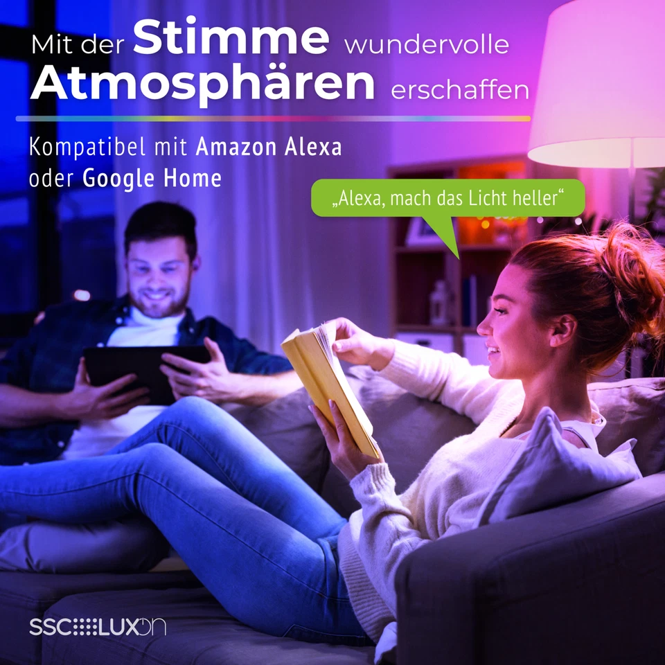 6pcs SSC-LUXon GU10 LED Smarthome Lamp 5W Dimmable WiFi Bulbs RGB+W - Image 3 of 4