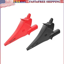 Heavy Duty Alligator Clip Full Insulated Safe Crocodile Clip 4mm Banana Socket