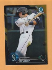 Braden Bishop 2016 Bowman Chrome Black Gold Refractor Washington Huskies 1R