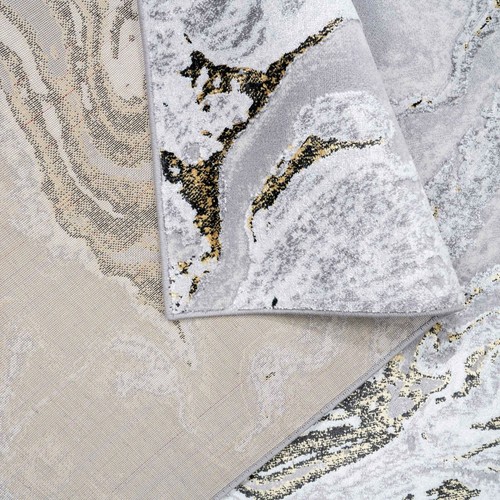 New Gold Marbled Effect Rug Extra Long Hallway Runners Lustrous Sheen Rugs UK - Picture 8 of 18