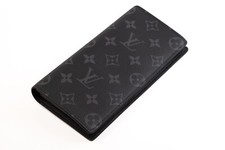 Louis Vuittons Brazza Wallet Monogram Eclipse Canvas Mens
