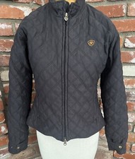 Ariat Ladies Small Black Equestrian Lightweight Full Zip Diamond Quilted Jacket