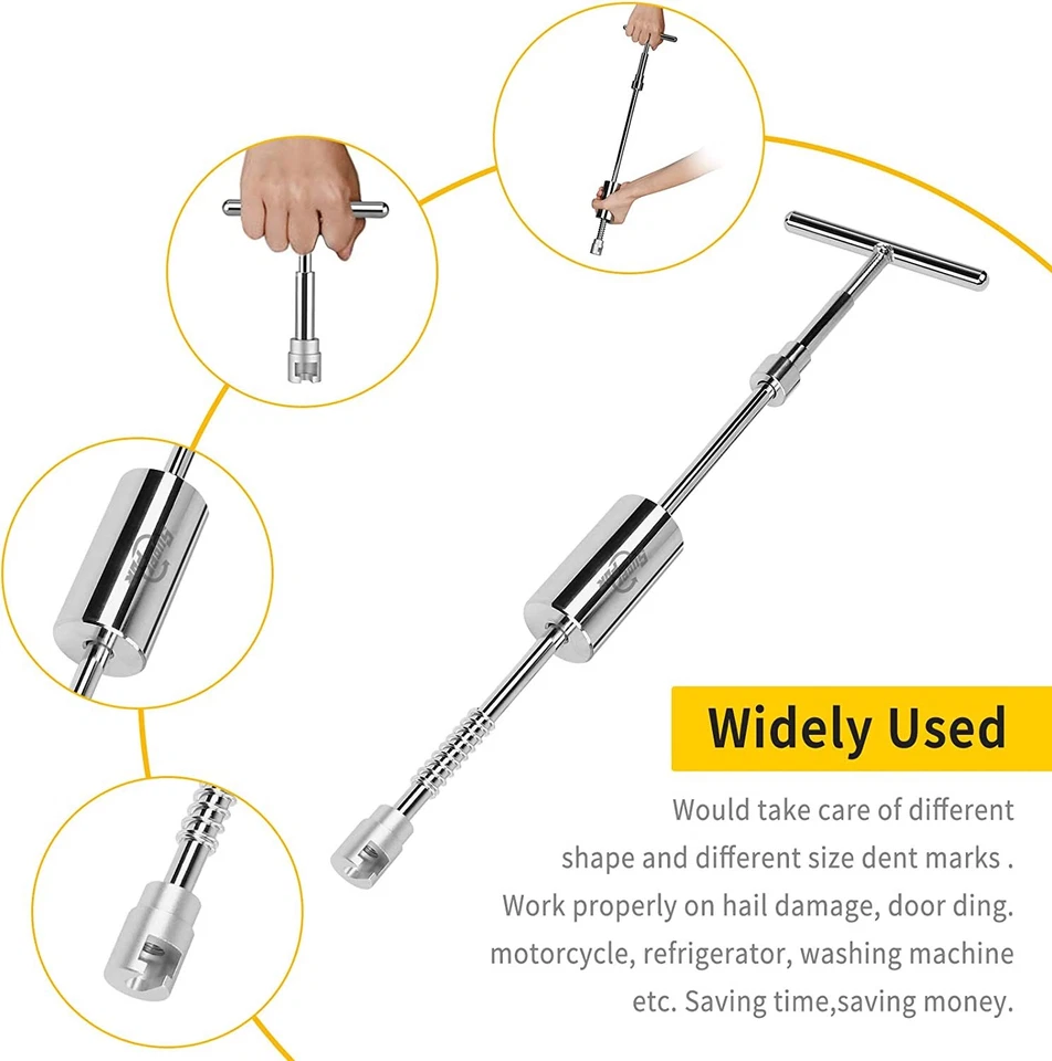 Herramienta profesional de eliminación de abolladuras sin pintura kit de extracción de abolladuras de automóvil Foto 4 de 4