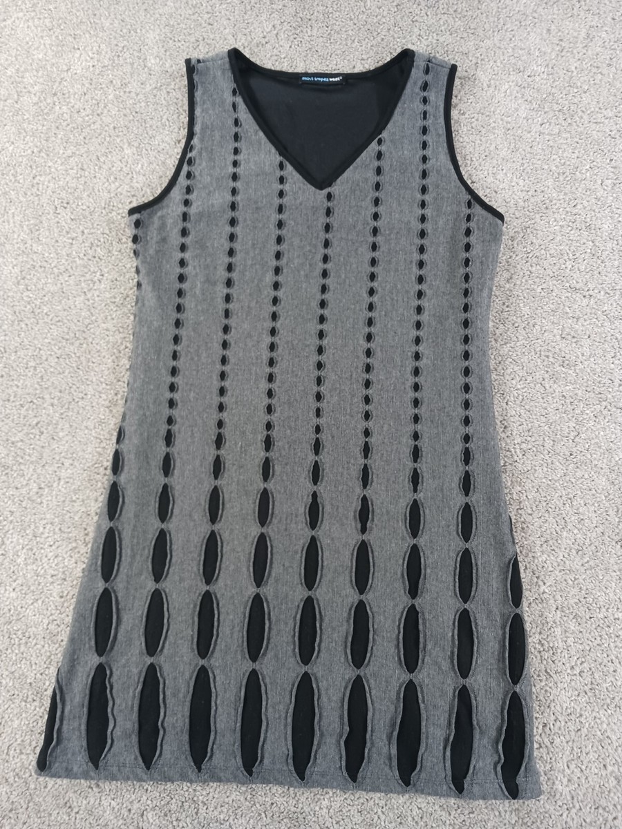 Saint Tropez West Womens Dress Small Gray Sleeveless V-Neck Lined | eBay Saint Tropez West Womens Dress Small Gray Sleeveless V-Neck Lined | eBay