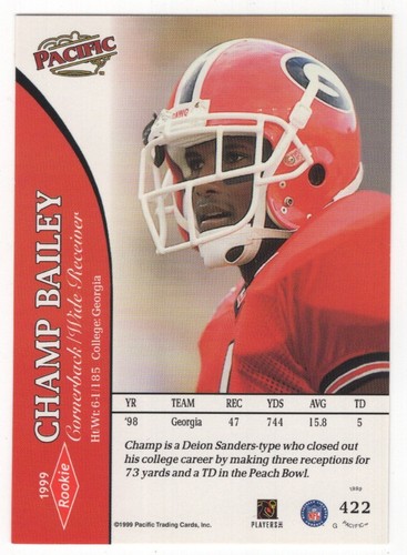 1999 Pacific Football Set Break - Cards #226-450 Pt.2 - 第 333/373 張圖片