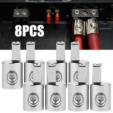 8Pcs 1/0 Gauge To 4 Gauge Pin AWG Power Wire Reducer Car Audio Amp Terminal