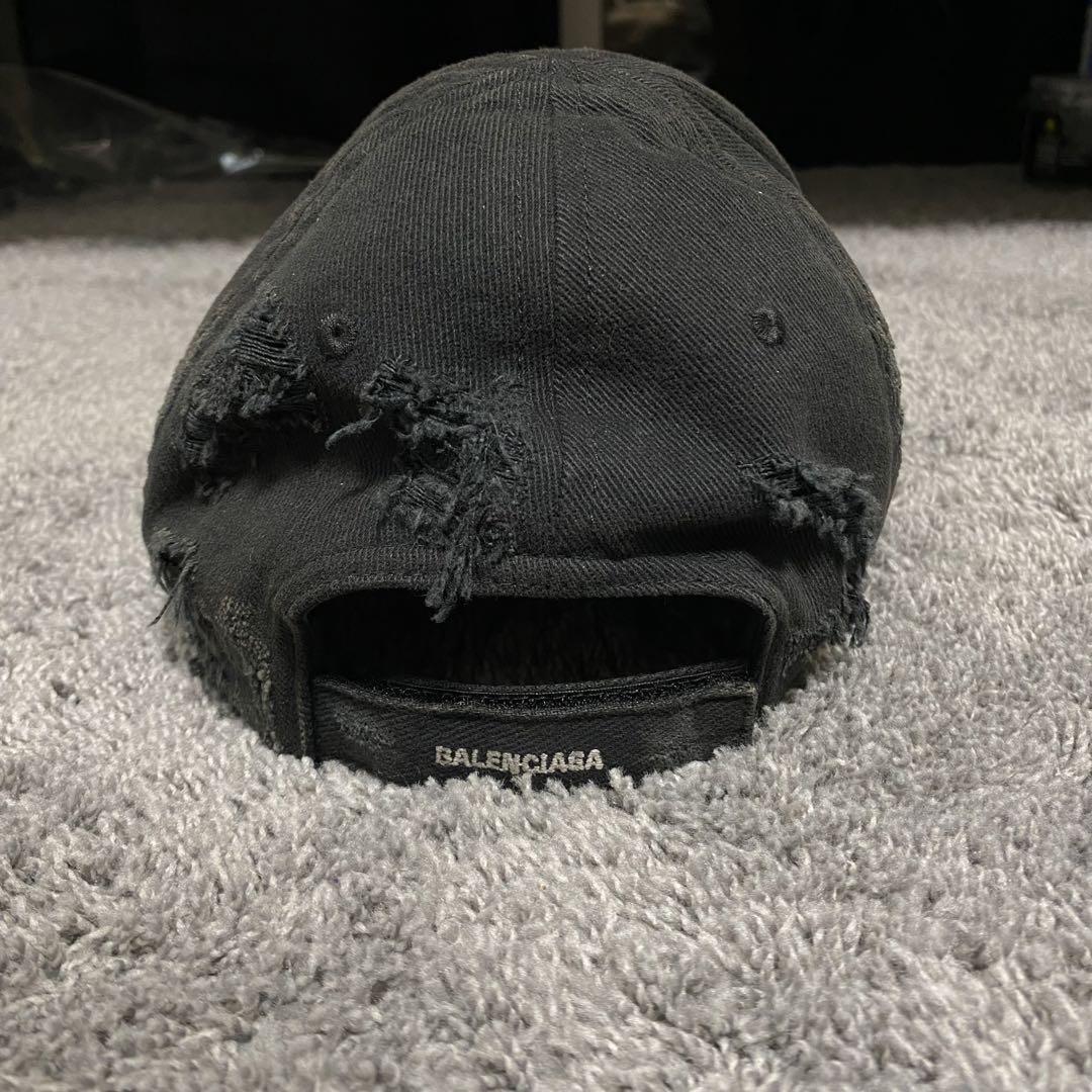 Balenciaga Black Rammstein Edition Distressed Cap Balenciaga #23 Balenciaga Black Rammstein Edition Distressed Cap Balenciaga