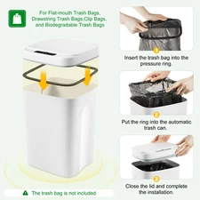 Touchless 4.22 Gallon Automatic Motion Sensor Smart Trash Can Bathroom Trash Can