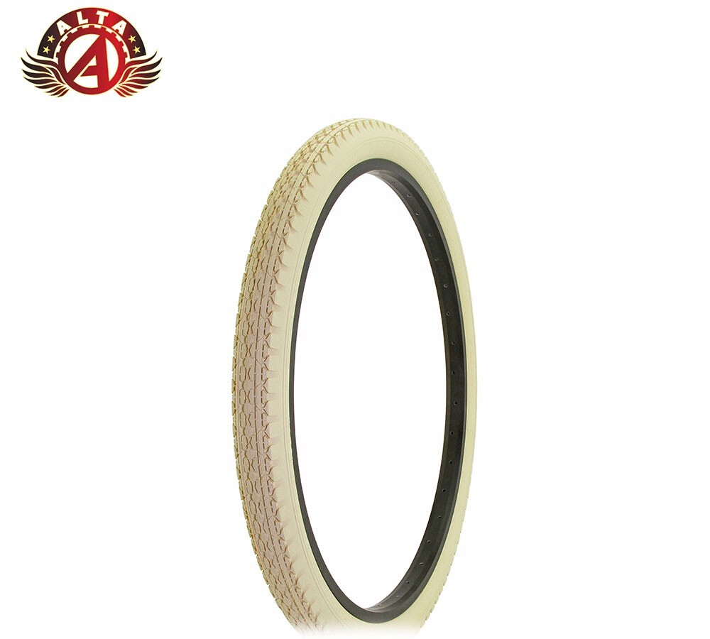 ALTA BICYCLE WIRE BEAD CRUISER TIRE 26 x CREAM HEAVY DUTY