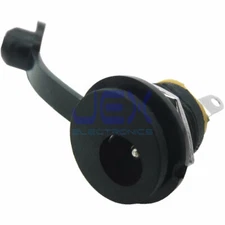 Panel/Chassis Mount Female 6A DC Power Connector 2.1mm X 5.5mm + Waterproof Cap