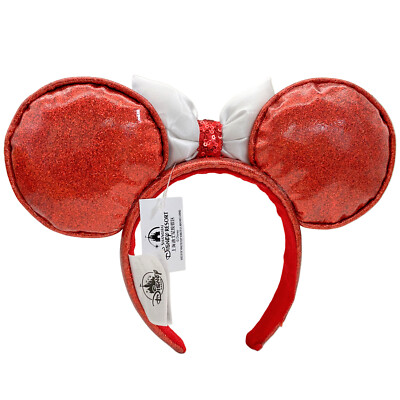 NEW DISNEY PARKS SNOW WHITE SEQUINS & GLITTER BOW EARS  display picture 2
