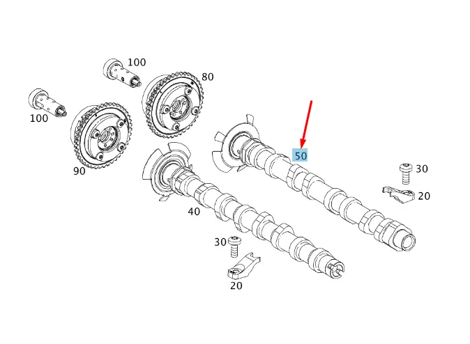 MERCEDES-BENZ CLA C117 Inlet Camshaft A2700506800 NEW GENUINE | eBay