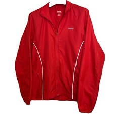 Reebok Play Dry Women s Athletic Jacket Size Small Pink Zipper Pockets Vented