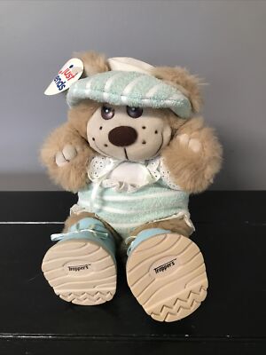 Trappers Bear Plush Teddy Towel Dress Blue Outfit Boots Hat