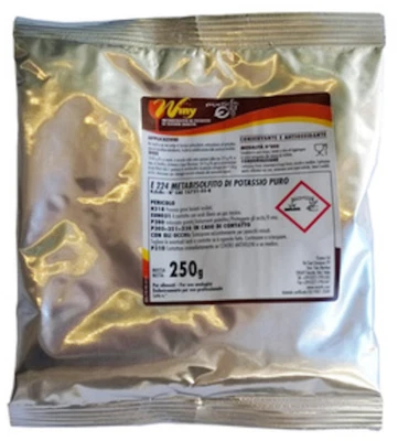 ESSECO Metabisolfito di potassio enartis enologico WINY Antiossidante Vino 250 g.