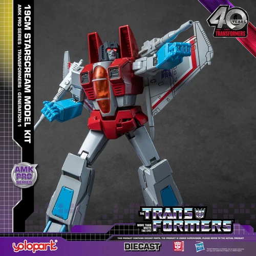 [In Stock] Yolopark Transformers Amk Pro G1 Starscream 19cm Diecast Model Kit - Picture 23 of 23