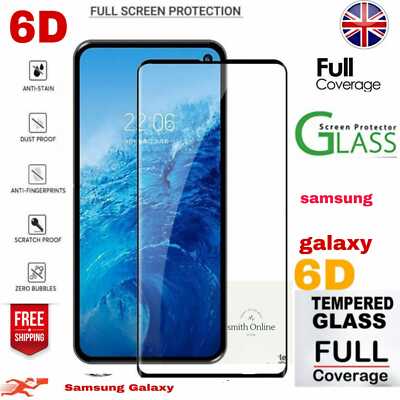 6D Full Cover Hartglas Curved Displayschutzfolie für alle S24, S21, S22, S23 S25