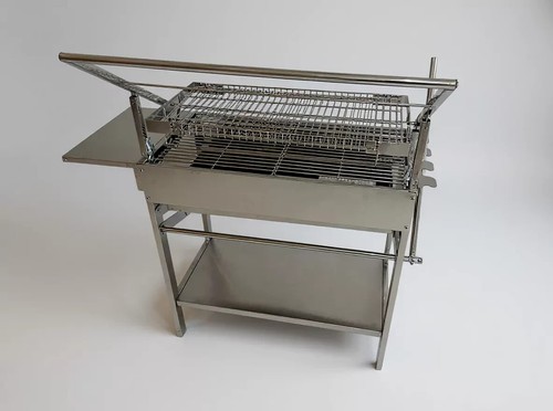 Stainless Steel Mangal Grill 3-in-1 BBQ Skewer Rotisserie Flip Basket Adjustable - Picture 9 of 10