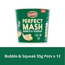 Idahoan Mashed Potato Pots, Bubble & Squeak, Dried Potato Mash,  Pack of 12