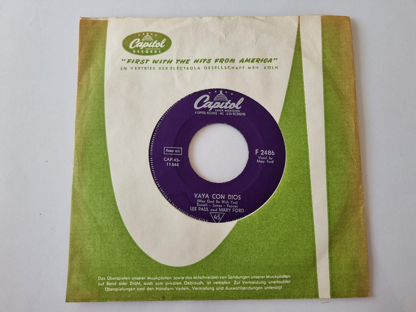 7"" Single Les Paul and Mary Ford - Vaya con Dios Vinyl Germany