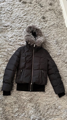 Auth Brand New WOMEN Mackage Romane Coat Black W Real Fur Small - Picture 9 of 13