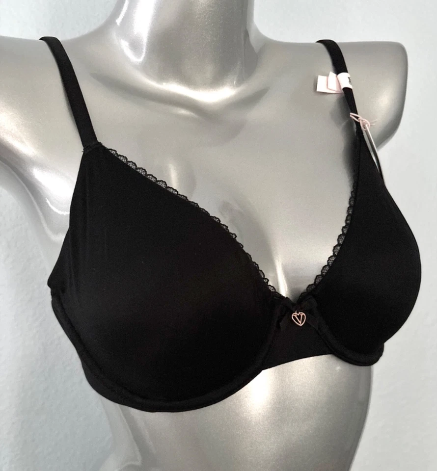 Sujetador Victoria's Secret Body By Victoria negro liso sin forro nuevo con etiquetas Foto 2 de 4