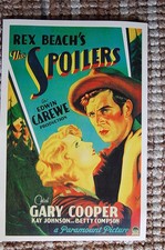 The Spoilers Lobby Card Movie Poster Western Gary Cooper Kay Johnson Betty Comps
