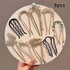 9PCS Hair Combs Insert Style - Daily Hairstyling  Women  s Hair Accessories