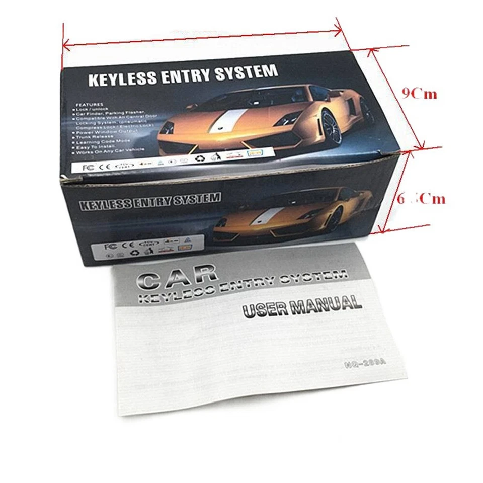 Universal Keyless Entry System Car Alarm Systems Device Auto Remote Control Kit - Image 3 of 4