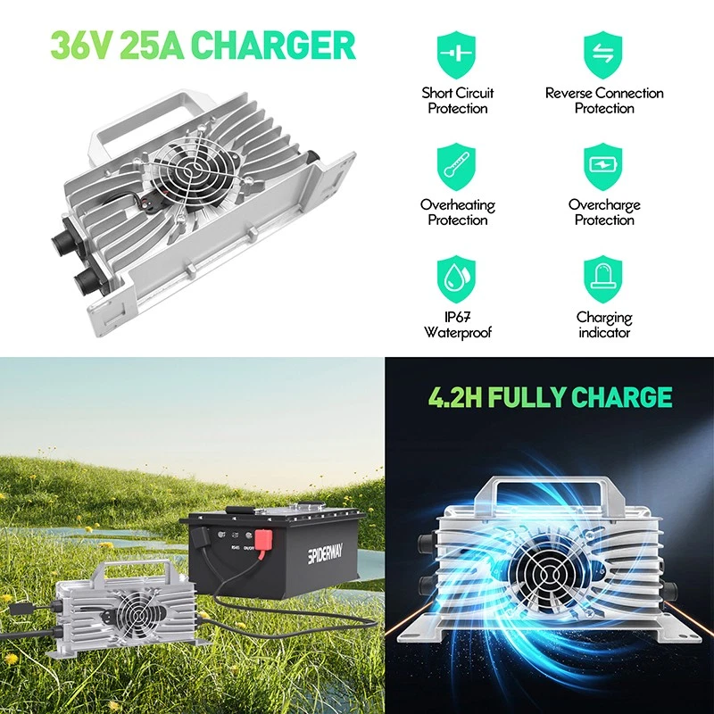 36V 105Ah Golf Cart LiFePO4 Lithium Battery w/ 25A Charger for Yamaha G1E G2E G8 - Image 4 of 4