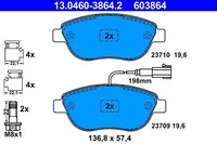 Bremsscheiben-BremsbeläGe-Kit ATE 13.0460-3864.2 Opel 16 05 268
